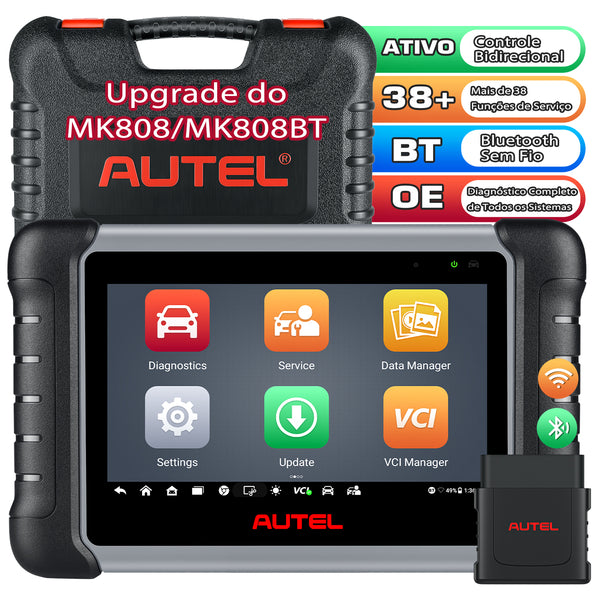 Autel MaxiCOM MK808BT PRO Scanner de Diagnóstico,Bluetooth, Bidirecional,diagnóstico completo de todos os sistemas em nível OE