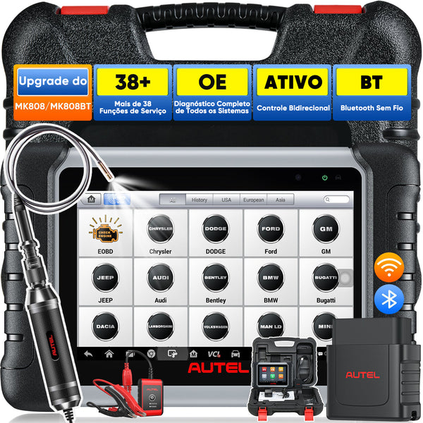 Autel MaxiCOM MK808BT PRO Scanner de Diagnóstico,Bluetooth, Bidirecional,diagnóstico completo de todos os sistemas em nível OE