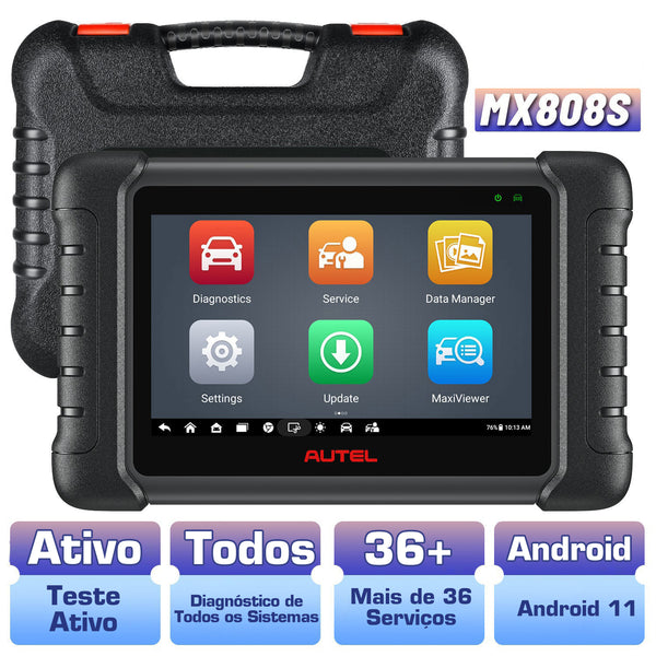 [Envio em 1 dia] Autel MaxiCheck MX808S Scanner Automotivo OBD2 com mais de 10.000 modelos, mais de 36 funções