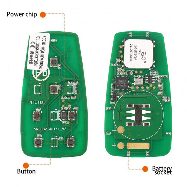 AUTEL IKEYAT006BL Chave Presença Universal 6b - Portas esquerda e direita / Porta-malas