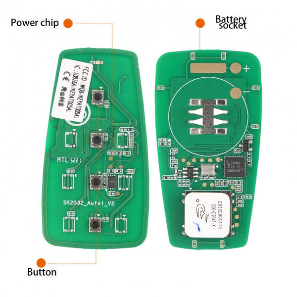 AUTEL IKEYAT004BL Chave Presença Universal 4b - Partida remota