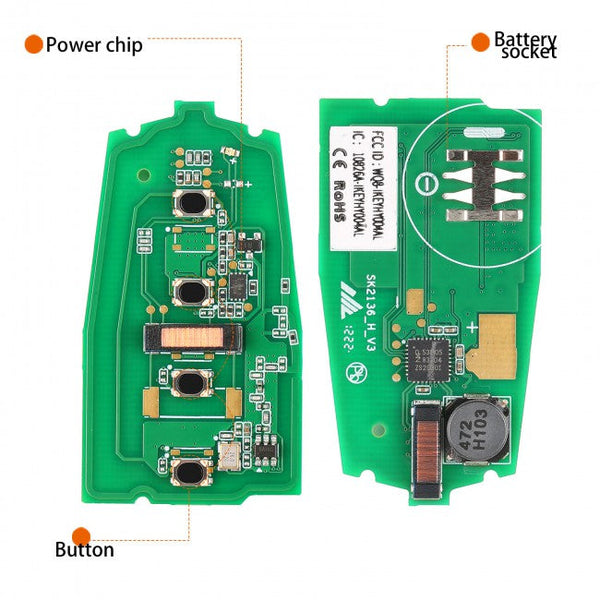AUTEL IKEYHY004AL Chave universal inteligente de 4b para Hyundai