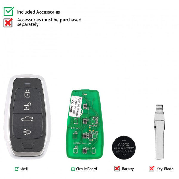 AUTEL IKEYAT004CL Chave Presença Universal - porta-malas