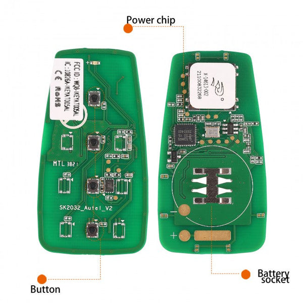 AUTEL IKEYAT004DL Chave Presença Universal 4b - Partida remota ou A/C