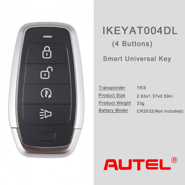 AUTEL IKEYAT004DL Chave Presença Universal 4b - Partida remota ou A/C
