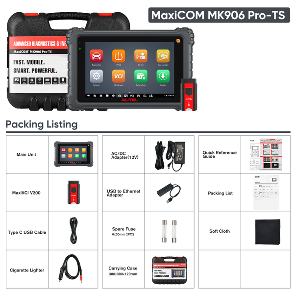 Autel MaxiCOM MK906 Pro-TS (MK906S PRO-TS) Scanner Automotivo