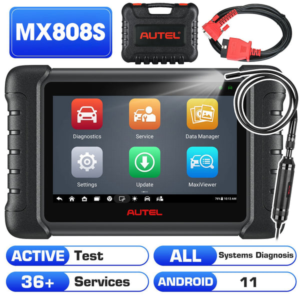 Autel MaxiCheck MX808S Scanner Automotivo OBD2 com mais de 10.000 modelos, mais de 36 funções
