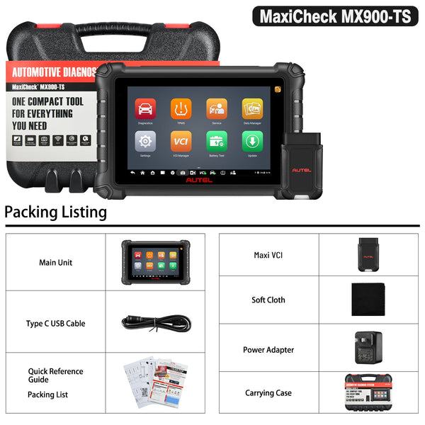 Autel MaxiCheck MX900-TS Diagnóstico Scanner Automotivo