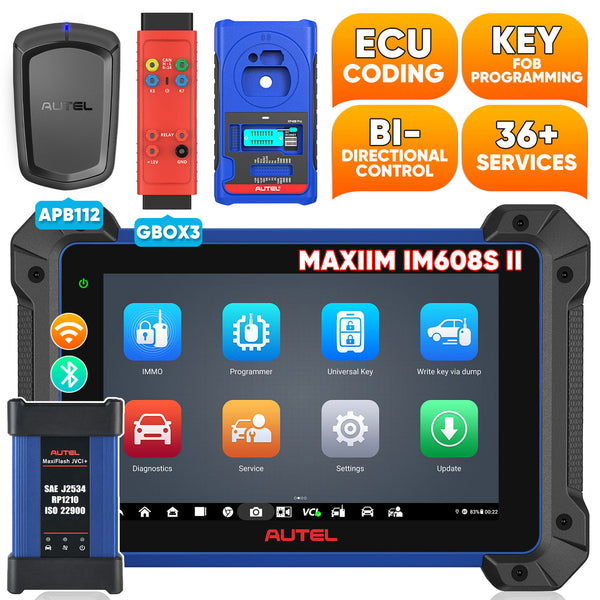 Autel MaxiIM IM608S II / IM608 PRO II Programador De Chaves para 98% dos veículos, com 36+ funções