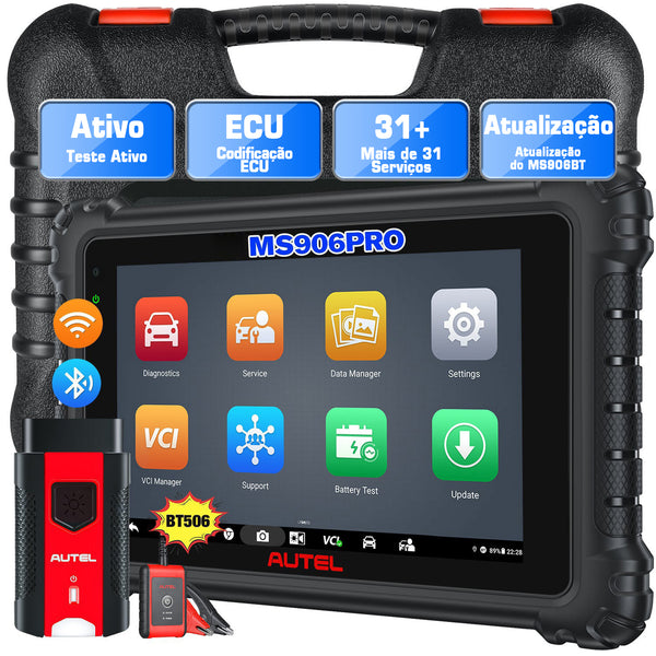 Autel Maxisys MS906 Pro Diagnóstico Scanner com 31+ Funções de serviço,Rápido AutoVIN Aautomático