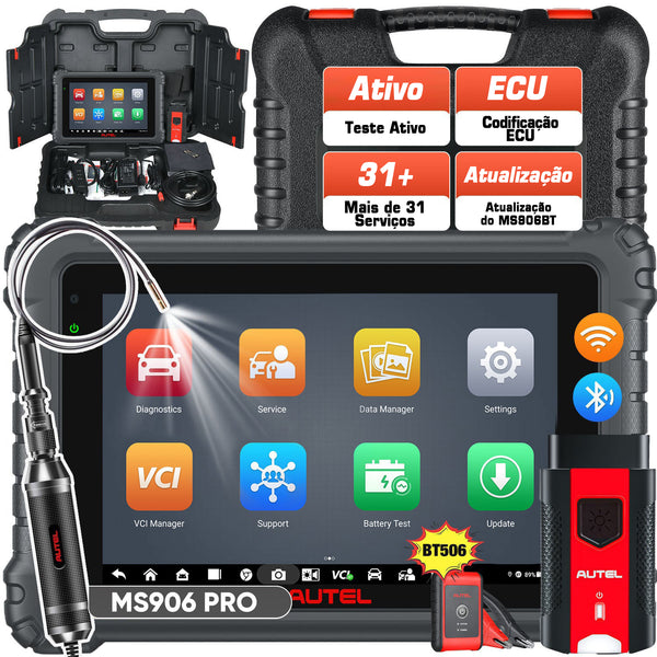 Autel Maxisys MS906 Pro Diagnóstico Scanner com 31+ Funções de serviço,Rápido AutoVIN Aautomático