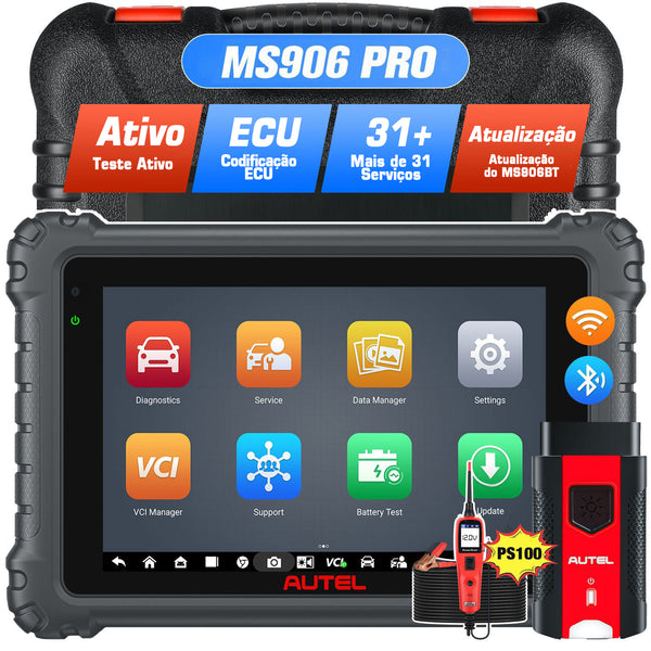 Autel Maxisys MS906 Pro Diagnóstico Scanner com 31+ Funções de serviço,Rápido AutoVIN Aautomático