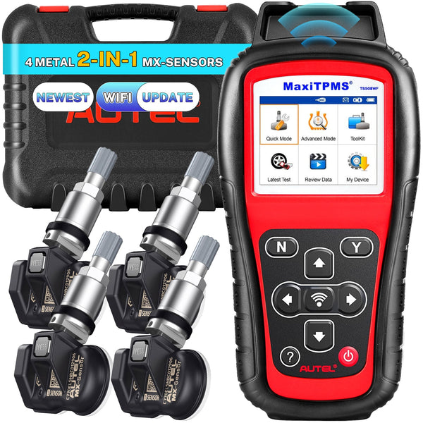 Autel MaxiTPMS TS508WF TPMS Ferramenta de programação WiFi TPMS + 4 MX-Sensors